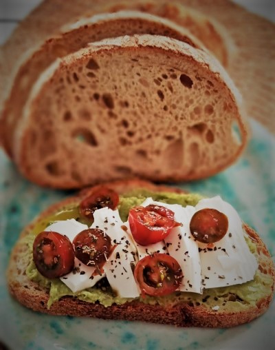 Tosta con pan de masa madre 100%